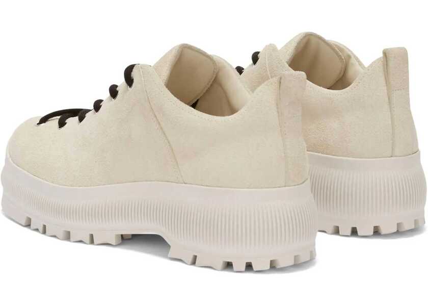 Sneakers Jil Sander Suede Lace-Up Sneakers With Vibram Sole White Barbati (BM 16726074) 3