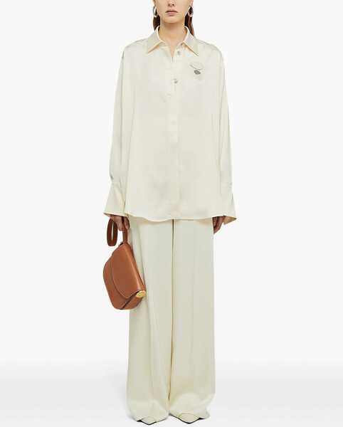 Camasi casual Jil Sander Viscose French Collar Shirt White Femei (BM 16726092) 2