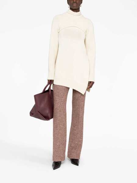 Pulovere Jil Sander Wool Sleeveless Sweater With Removable Wrap White Femei (BM 16726095) 2