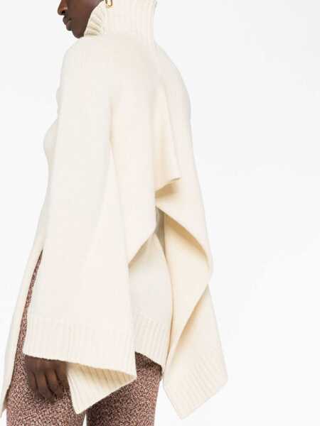 Pulovere Jil Sander Wool Sleeveless Sweater With Removable Wrap White Femei (BM 16726095) 5