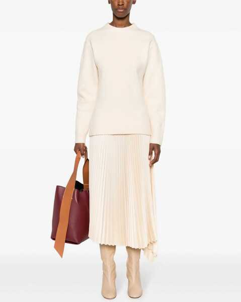 Pulovere Jil Sander Wool Crewneck Sweater White Femei (BM 16726098) 2