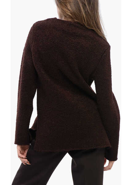 Pulovere Jil Sander Boucl Wool Sweater With Boat Neck Brown Femei (BM 16726107) 2