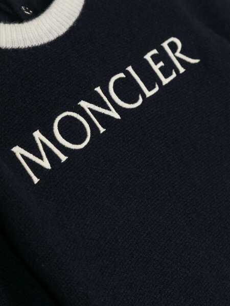 Pulovere casual Moncler CREW NECK Blue Baieti (BM 16727295) 3