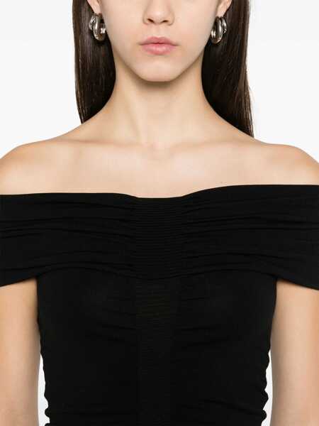 Rochii casual Alexander Wang Off Shoulder Dress BLACK Femei (BM 16727778) 5