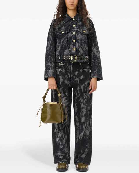 Sacouri office Ganni Heavy Denim Jacket BLACK Femei (BM 16727964) 2