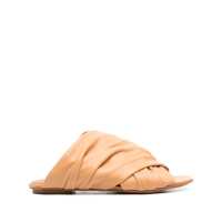 Sandale Forte_Forte Leather Crossed Flat Sandals Shoes Femei