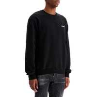 Hanorace White Crew Neck Sweatshirt In Cotton With Embroidered Logo Barbati