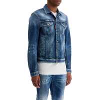 Geci de blugi Navy Blue Vintage Look Cotton Denim Jacket Barbati