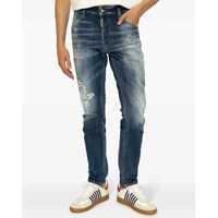 Blugi drepti DSQUARED2 pentru Barbati - Blugi drepti DSQUARED2 Navy Blue Jeans In Cotton Vintage Effect NAVY BLUE Barbati (BM 16730655) - B-mall.ro