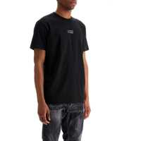 Tricouri Black Cotton T-Shirt With Embroidered Logo Barbati