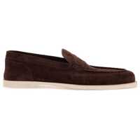 Pantofi casual Dark Brown Suede Casual Shoes With Velcro Closure Barbati