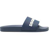 Sandale DSQUARED2 Navy Blue Polyurethane Slippers With Minimalist Design And Leather Sole