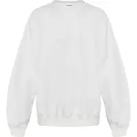 Hanorace Light Grey Soft Cotton And Polyester Sweatshirt Barbati