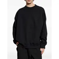 Hanorace pentru Barbati - Hanorace Y-3 Black Cotton Crewneck Sweatshirt With Tone-On-Tone Logo BLACK Barbati (BM 16731192) - B-mall.ro
