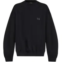 Hanorace Black Cotton Crewneck Sweatshirt With Tone-On-Tone Logo Barbati