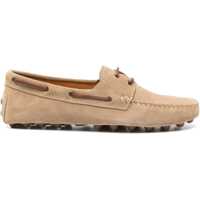 Mocasini Suede Biscuit Leather Loafers With Rubber Sole Barbati