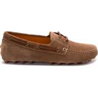 Mocasini Suede Biscuit Leather Loafers With Rubber Sole Barbati