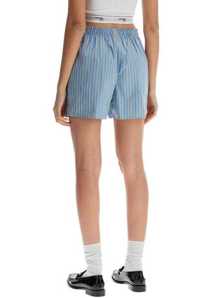 Pantaloni scurti HOMME GIRLS Blue Cotton Boxer Shorts With Vertical Yellow Stripes YELLOW STRIPE Femei (BM 16731453) 2