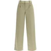 Pantaloni eleganti CHRISTOPHER ESBER Dama - Pantaloni eleganti CHRISTOPHER ESBER Wide Leg Green Linseed Cotton Trousers LINSEED Femei (BM 16731468) - B-mall.ro