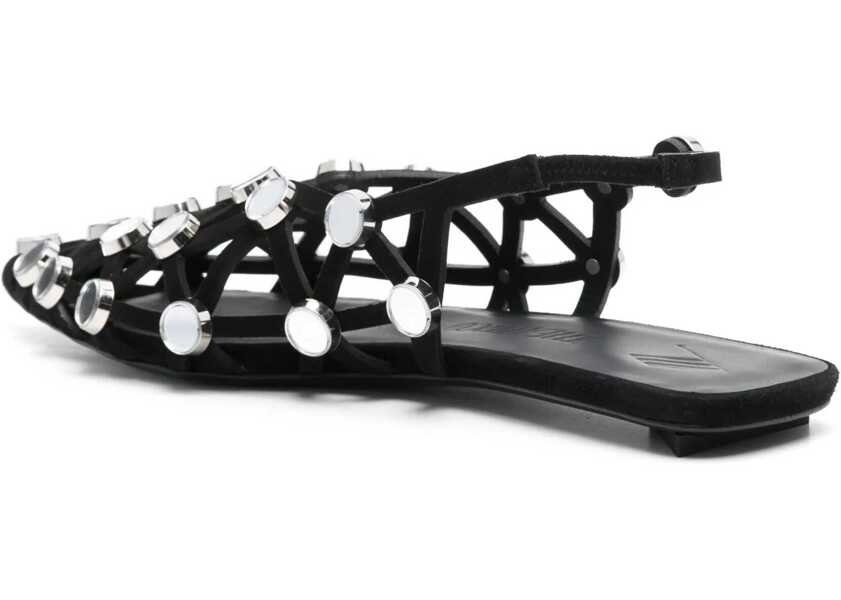 Balerini THE ATTICO Grid Ballerina BLACK Femei (BM 16732626) 3