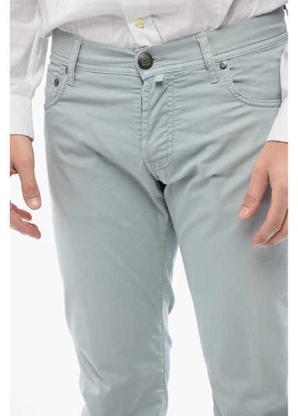 Pantaloni casual CORNELIANI Id 5-Pocketed Stretch Cotton Pants Light Blue Barbati (BM 16732695) 3