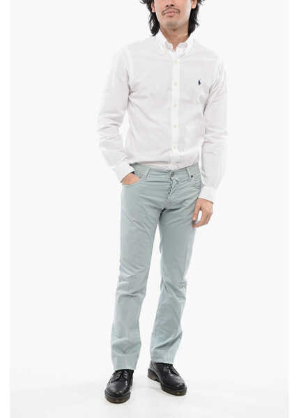 Pantaloni casual CORNELIANI Id 5-Pocketed Stretch Cotton Pants Light Blue Barbati (BM 16732695) 4