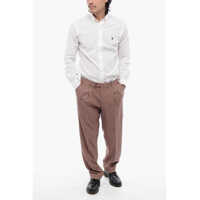 Pantaloni eleganti pentru Barbati pagina 2 - Pantaloni eleganti CORNELIANI Wool And Silk-Blended Pants With Gradient Effect Red Barbati (BM 16732725) - B-mall.ro