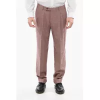 Pantaloni eleganti Wool And Silk-Blended Pants With Gradient Effect Barbati