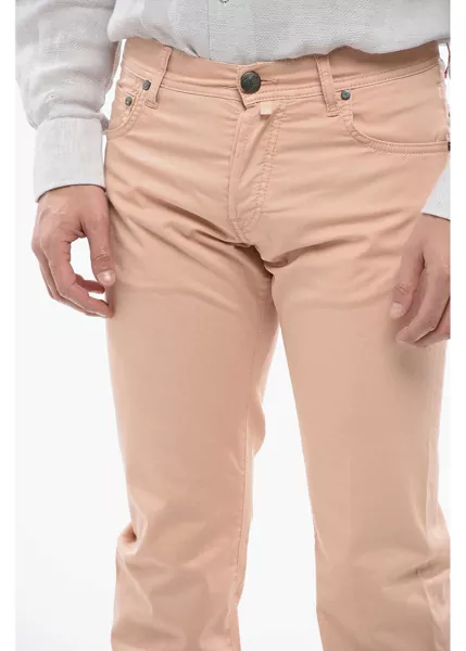 Pantaloni casual CORNELIANI Cotton Pants With Embroidered Logo Orange Barbati (BM 16732755) 3