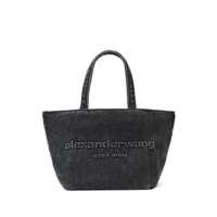 Genti de mana Alexander Wang Small Punch Denim Shopping Bag Femei