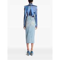 Imbracaminte Dama pagina 281 - Fuste Balmain Balmain Denim Midi Skirt BLUE Femei (BM 16734237) - B-mall.ro