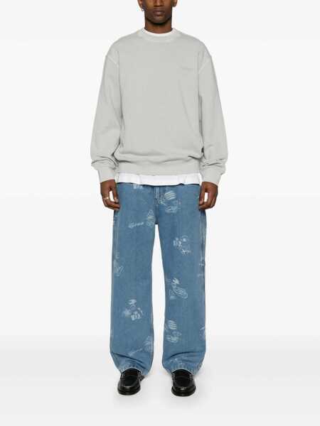 Pulovere Carhartt Carhartt Wip Duster Script Cotton Sweatshirt GREY Barbati (BM 16734453) 2