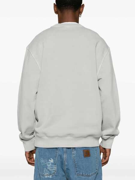 Pulovere Carhartt Carhartt Wip Duster Script Cotton Sweatshirt GREY Barbati (BM 16734453) 4