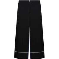 Pantaloni eleganti Elegant Black Virgin Wool Trousers Femei