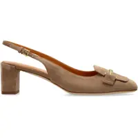 Pantofi cu toc TOD'S Cappuccino Goat Leather Pumps With Metal Bar