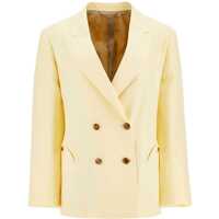 Imbracaminte BLAZÉ MILANO Dama - Sacouri BLAZ MILANO Light Yellow Linen Oversized Blazer BUTTER Femei (BM 16735629) - B-mall.ro