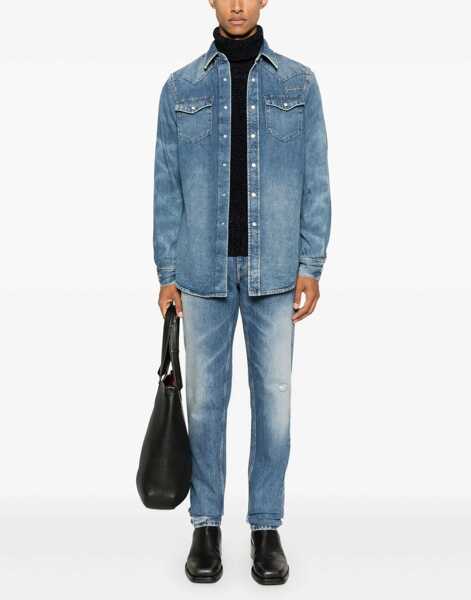 Blugi drepti Givenchy Slim Fit Denim Jeans DENIM Barbati (BM 16736073) 2