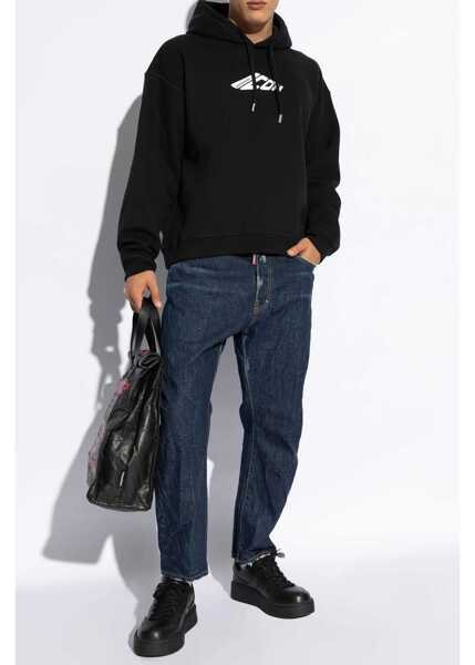 Bluze de trening DSQUARED2 Sweatshirt With Logo Print BLACK Barbati (BM 16736334) 2