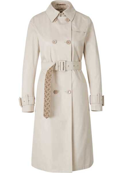 Paltoane Herno Beige Cotton Double-Breasted Trench Coat With Adjustable Sleeves CHANTILLY Femei (BM 16742208) 4