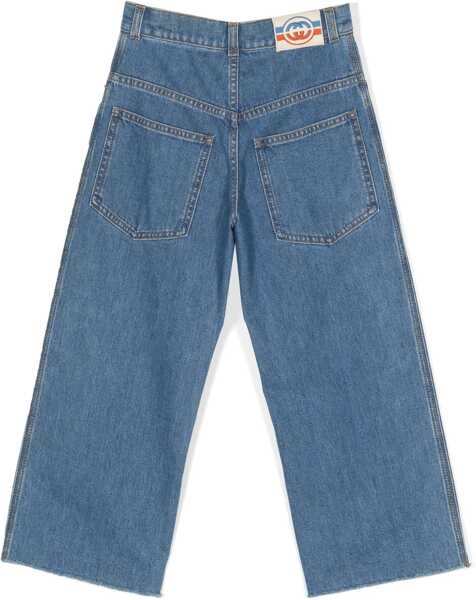 Pantaloni casual Gucci Ju Skate Pants Organic Broken Denim BLUE Fete (BM 16744776) 2