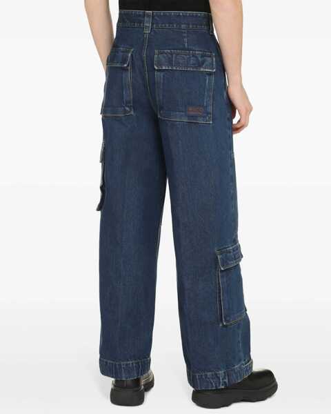 Blugi drepti Gucci Denim Pants With Gucci Label BLUE Barbati (BM 16744788) 3