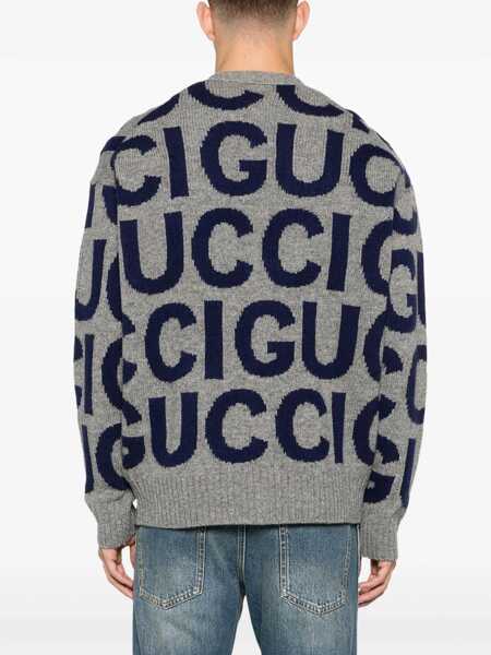 Cardigane Gucci Cardigan With Gucci Inlay GREY Barbati (BM 16744794) 4