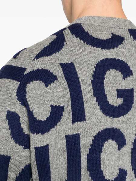 Cardigane Gucci Cardigan With Gucci Inlay GREY Barbati (BM 16744794) 5