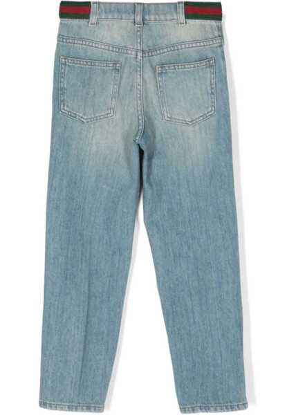 Pantaloni casual Gucci J Pants Organic Denim BLUE Baieti (BM 16744854) 2