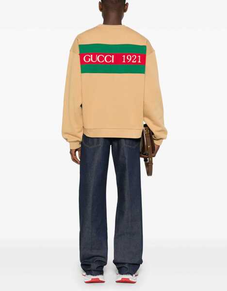 Bluze de trening Gucci Sweatshirt With Web Ribbon BEIGE Barbati (BM 16744887) 2