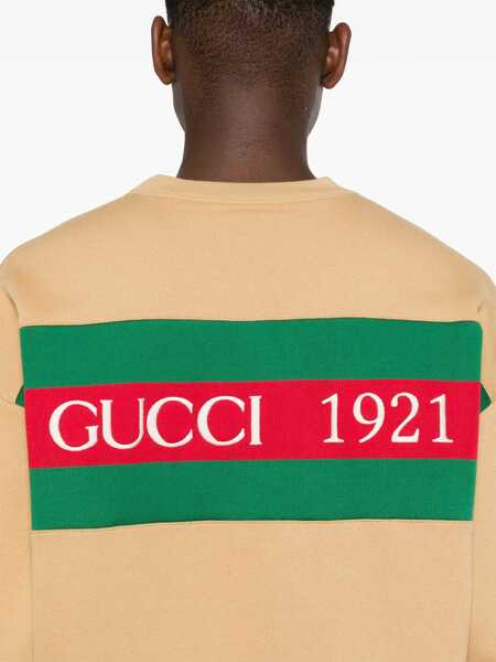 Bluze de trening Gucci Sweatshirt With Web Ribbon BEIGE Barbati (BM 16744887) 5