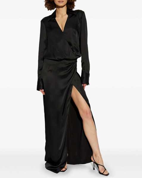 Rochii elegante THE ATTICO Long Shirt Dress BLACK Femei (BM 16747743) 3