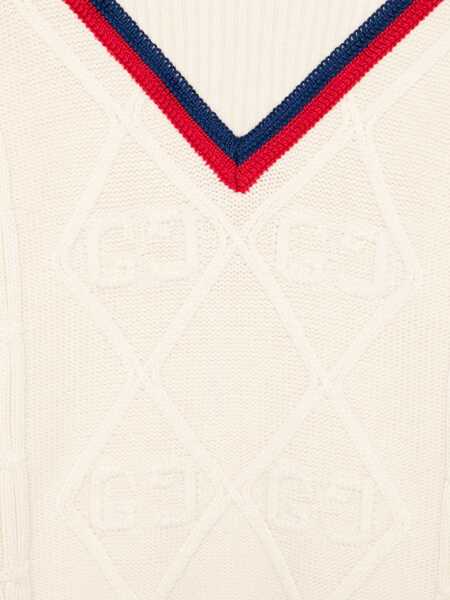 Tricouri Polo Gucci J L/S Polo Neck Wo Cable And/ White/Blue/Red MULTICOLOUR Fete (BM 16747986) 3