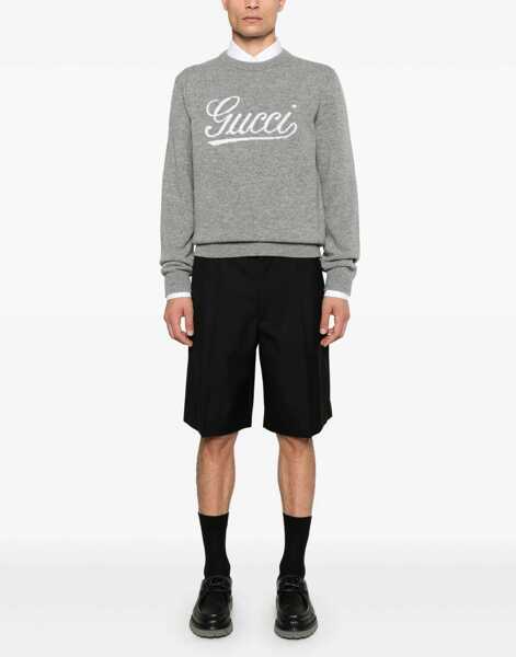 Pantaloni scurti Gucci Wool Blend Twill Shorts BLACK Barbati (BM 16748124) 2