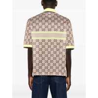 Tricouri Polo pentru Barbati - Tricouri Polo Gucci Gg Print Polo Shirt BEIGE Barbati (BM 16748166) - B-mall.ro